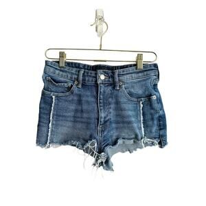 Lucky Brand The High Rise Shortie‎ Women's 2/24 Blue Cut Off Summer High Rise